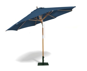 Octagonal Hardwood 3m Outdoor Parasol - Blue