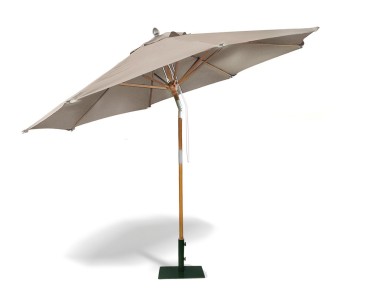Octagonal Hardwood 3m Outdoor Parasol - Taupe