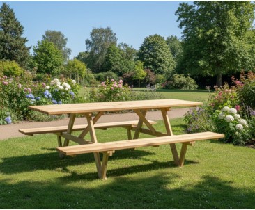 Wheelchair Accessible Picnic Bench - Teak - 2.2m
