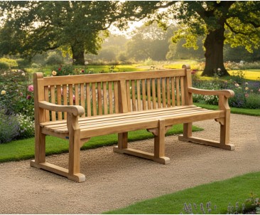 Teak 2.4m Hyde Park Sled Bench