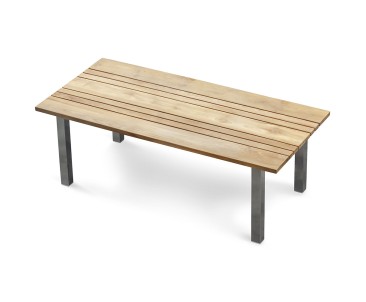 Marina 220cm Table and 8 Vero Teak Stacking Chairs