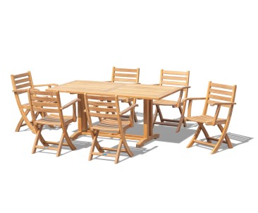 Belgrave 6 Seater 1.8m Garden Dining Set with Suffolk Chairs
