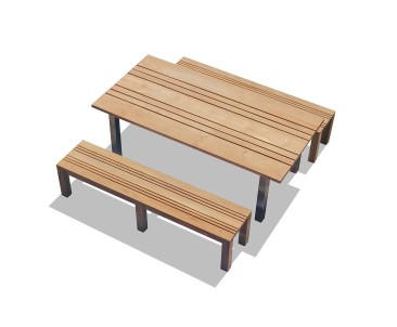 Marina 2.2m Teak Garden Table and Chichester 2m Benches