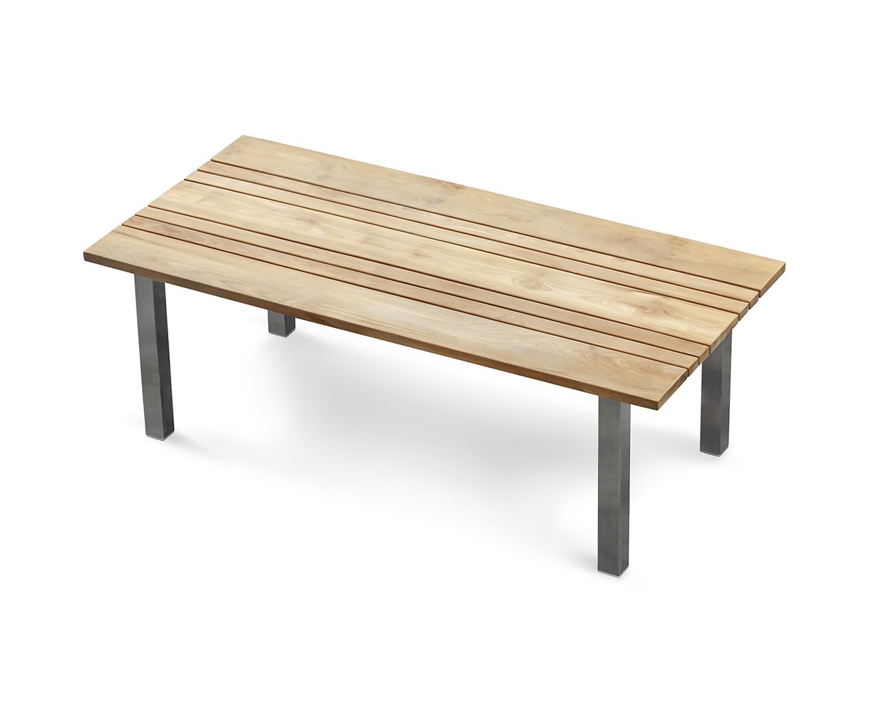 Marina Teak 220cm Garden Table and 8 Sora Stacking Chairs