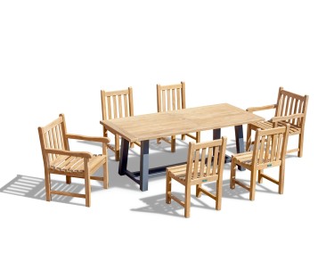 Bridgewater 2m Table with Windsor Chair Dining Set