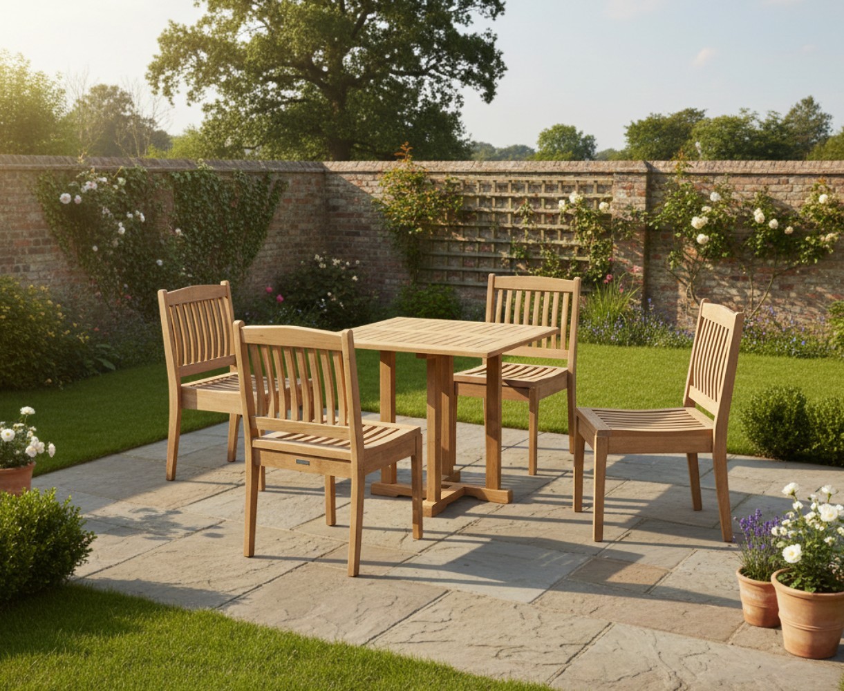 Canfield Square Table and Hilgrove Stacking Chair Set