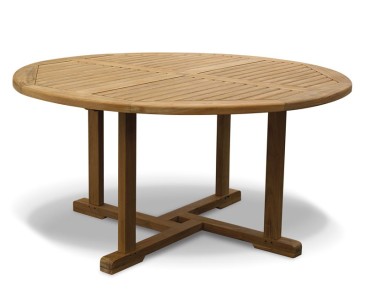 Canfield Teak Circular Garden Table - 150cm - Canfield Tables