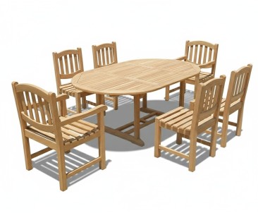 Brompton 6 Seater Extending Table 1.2-1.8m, Ascot Side Chairs & Armchairs