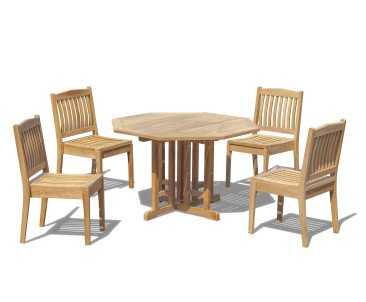 Berrington Octagonal 4 Seater Table and Dining Chair Set