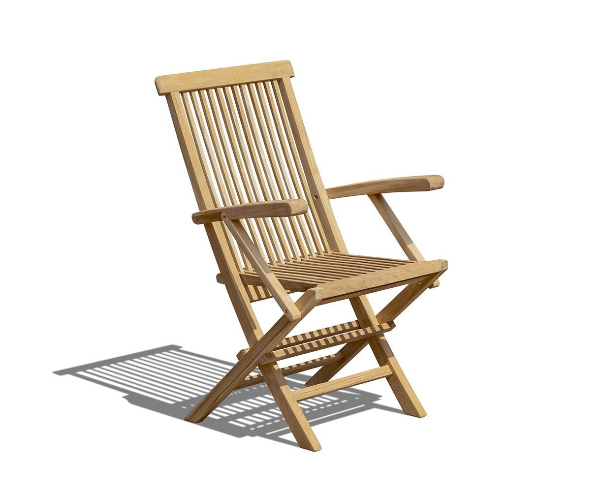 Ashdown Teak Folding Garden Armchair