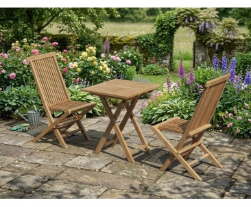 Teak 2 Seater Suffolk Table and Chairs Set