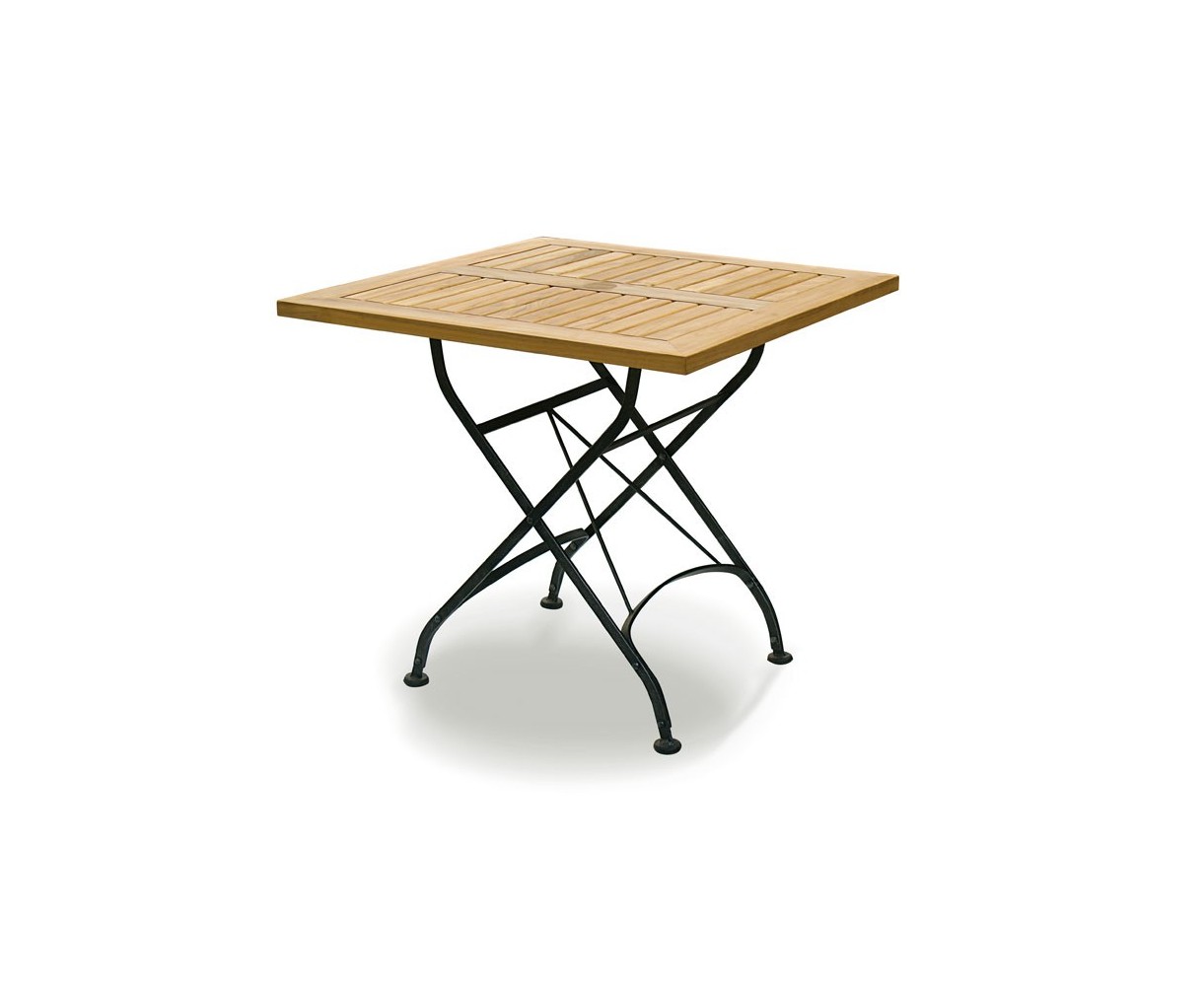 Square Bistro Folding Table 80cm | Teak Wood