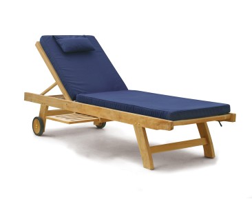Wooden Sun Lounger, Reclining, Teak