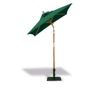 Square 1.5m Tilting Hardwood Parasol - Blue