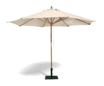 Octagonal Hardwood 3m Outdoor Parasol - Blue
