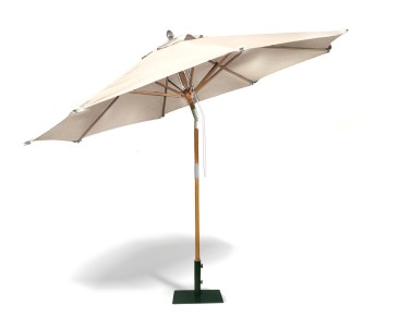 Octagonal Hardwood 3m Outdoor Parasol - Blue