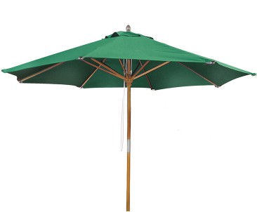 Octagonal Hardwood 3m Outdoor Parasol - Blue