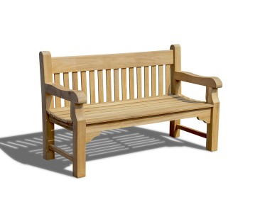 Banchory Solid Wood Teak Park Bench – 1.5m