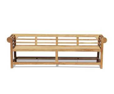 Low Back Teak Lutyens-Style Bench - 2.25m