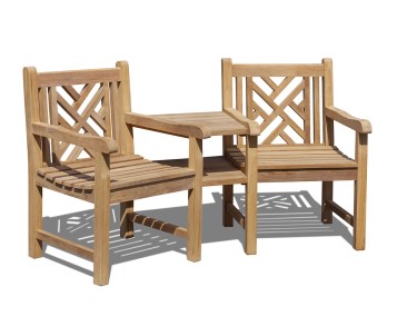 Princeton Teak Companion Bench