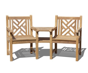 Princeton Teak Companion Bench