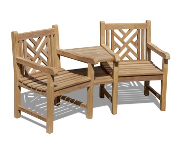 Princeton Teak Companion Bench