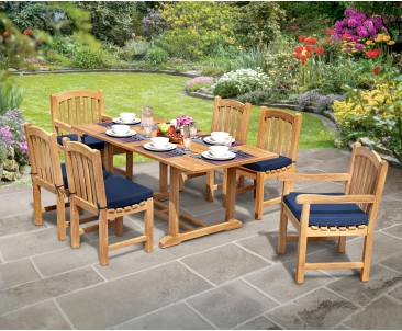 Hilgrove 6ft Garden Table and 6 Clivedon Chairs Set