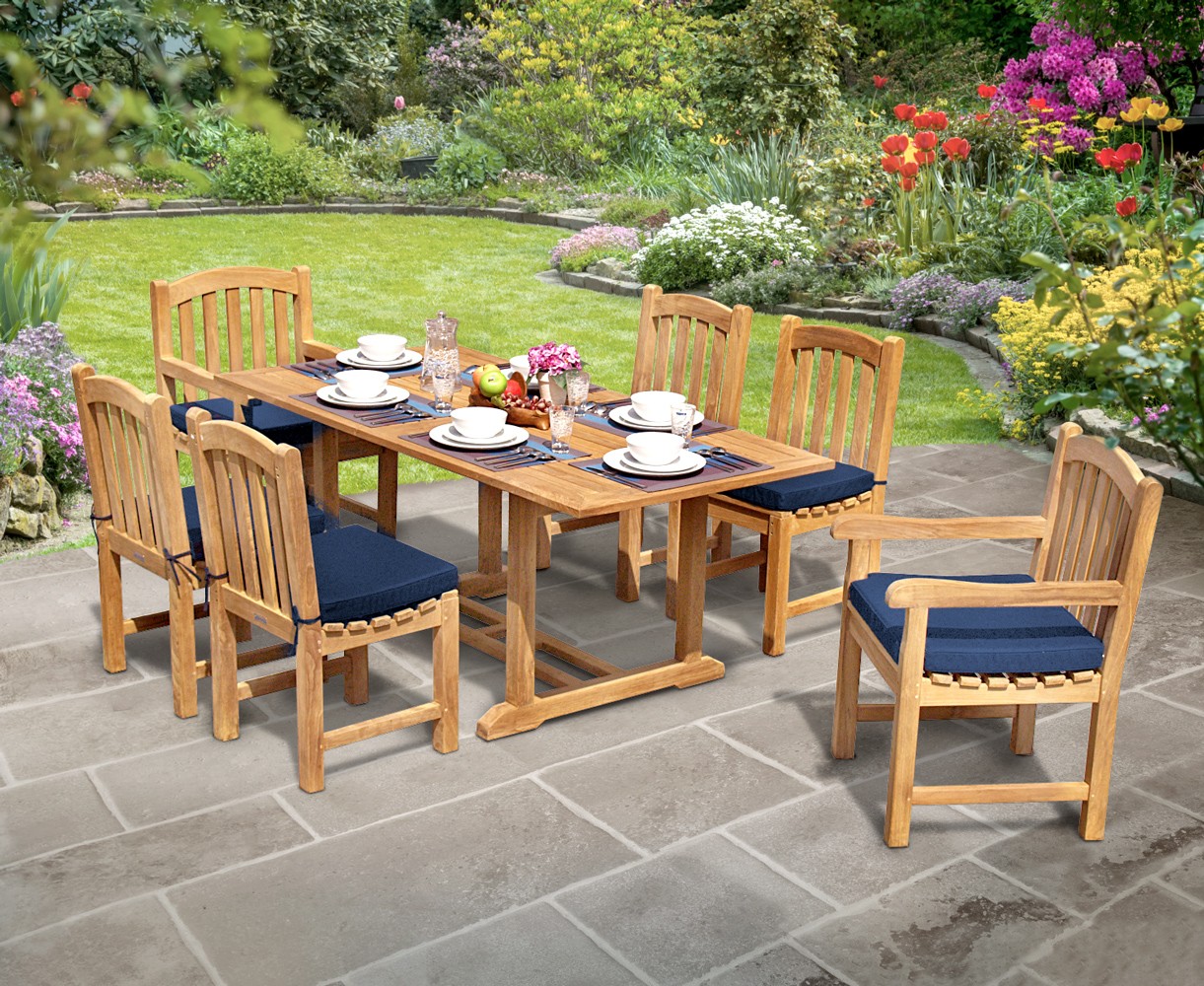 Hilgrove 6ft Garden Table and 6 Clivedon Chairs Set