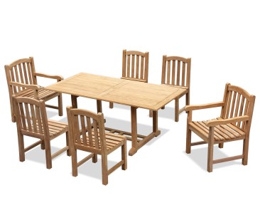 Hilgrove 6ft Garden Table and 6 Clivedon Chairs Set