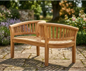 Teak Garden Love Seat - Love Bench
