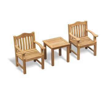 Hilgrove Side Table and Rose Garden Armchairs Set