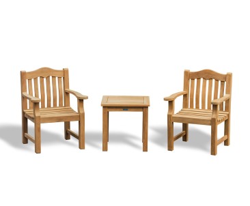 Hilgrove Side Table and Rose Garden Armchairs Set