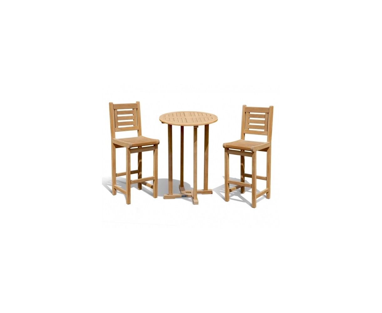 Canfield Teak Two Seater Outdoor Bar Set