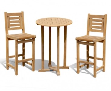Canfield Teak Two Seater Outdoor Bar Set
