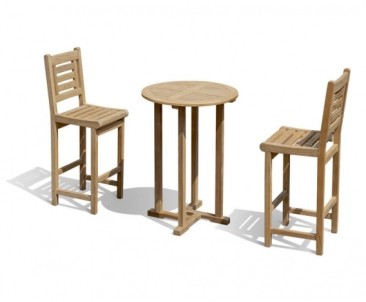 Canfield Teak Two Seater Outdoor Bar Set