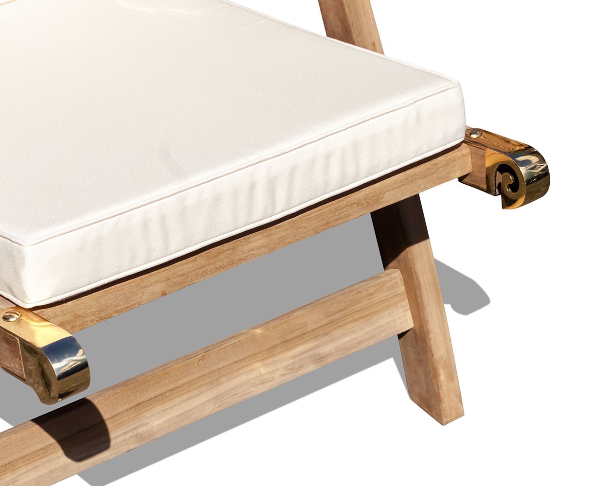 Teak Steamer Chair with wheels