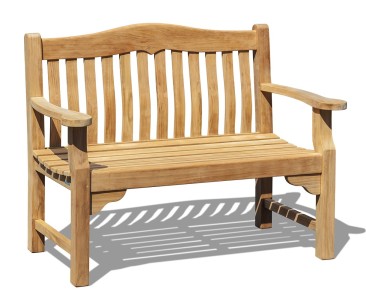 Hilgrove Teak Rectangular Table, Rose Garden 120cm Bench and Rose Garden Armchairs Set
