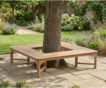 Teak Backless Square Bench Seat - 1.8m