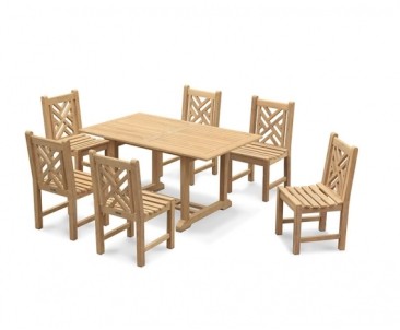 Hilgrove 1.5m Rectangular Table with 6 Princeton Teak Chairs