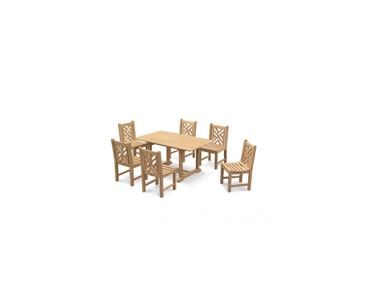 Hilgrove 1.5m Rectangular Table with 6 Princeton Teak Chairs