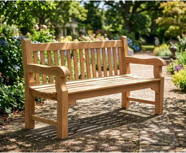 Balmoral 5ft Teak Park - Street Bench |  Heavy Duty Garden Bench