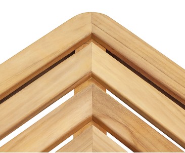 Teak Square Wrap Around Bench with Back – 2.2m