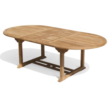 Cheltenham Teak Extending Table and 8 Reclining Chairs Set