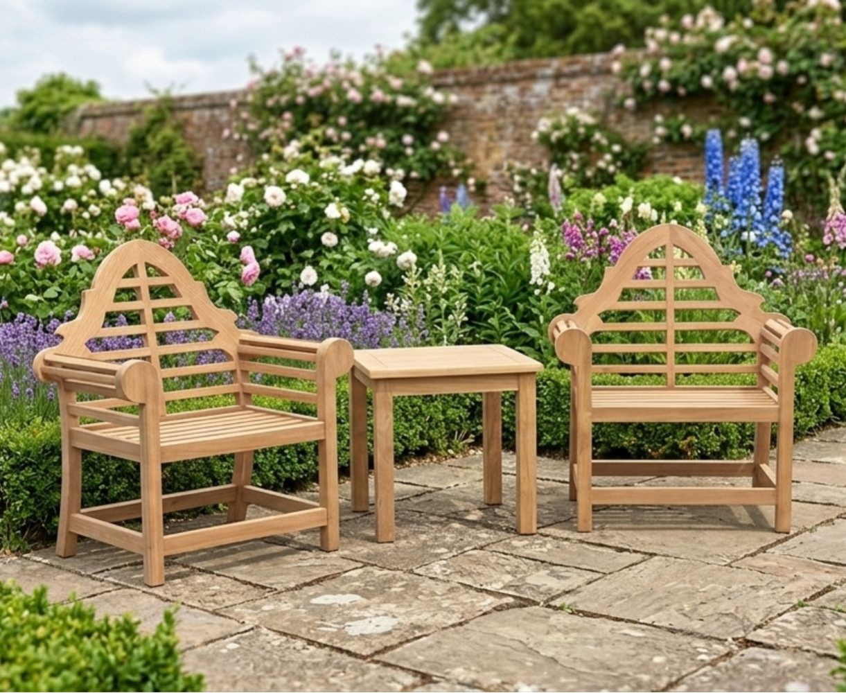 Lutyens-Style Teak Garden Coffee Set