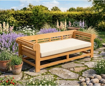 Lutyens-Style Outdoor Daybed, Teak