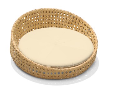 Oyster Open Weave Rattan Daybed