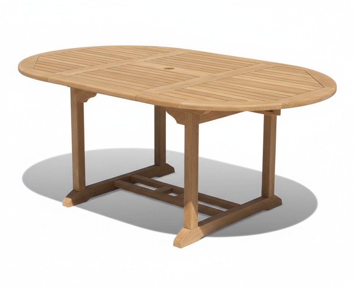 Deluxe Brompton Teak Dining Table and Bali Folding & Reclining Chairs Set