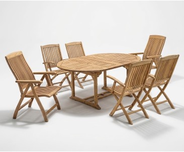 Deluxe Brompton Extending 6 Seater Dining Set