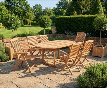 Deluxe Brompton Extending 6 Seater Dining Set