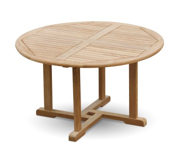 Canfield 1.3m Teak Patio Set with 4 Yale Stacking Chairs